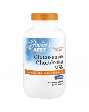 Doctor's Best, глюкозамин, хондроитин и МСМ с OptiMSM, 360 вегетарианских капсул Doctor's Best, глюкозамин, хондроитин и МСМ с OptiMSM, 360 вегетарианских капсул
